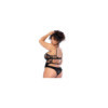 Body noir dos nu grande taille 